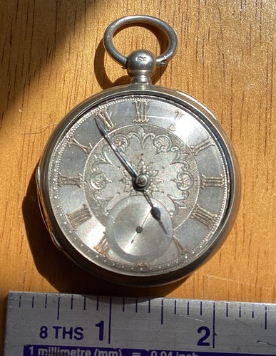 Antique silver pocket - antique, watch