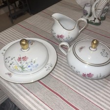 Seltmann Weiden Liane Pots with Lids vintage. Sugar bowl and bonbon dish.  