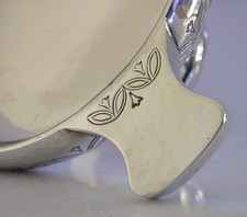 RARE LIBERTY & Co 228g STERLING SILVER PLANISHED BOWL ARTS & CRAFTS ENGLISH 1936