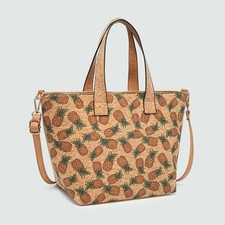 Printed Natural Cork Tote Bag
