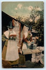 POSTCARD WELSH LADY LADIES IN WELSH COSTUME - 1922 DENNIS