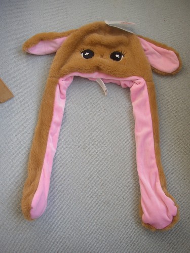 Bnwt brown pink plush easter - brown/pink,