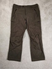 Rohan Glen Men’s Cargo Trousers Pockets Khaki Size 36R Waterproof / Repellent