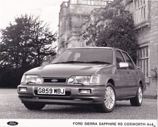 FORD SIERRA SAPPHIRE RS COSWORTH 4x4, PERIOD PHOTOGRAPH.