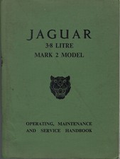 JAGUAR 3.8 Litre Mark 2 Model Operating Maintance and Service Handbook Manual BA