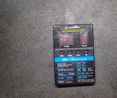 Hobbywing led program card - hobbywing,