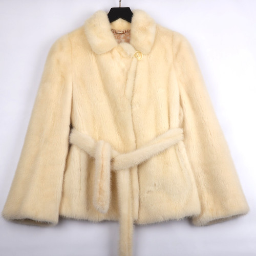 Women real mink fur - women's, belted