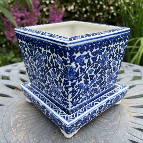 Vintage chinese porcelain blue - chinese,