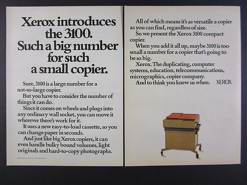 1973 xerox 3100 - 3100, compact