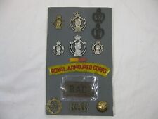 WW2 Royal Armoured Corps Collection Cap Collar Arm Badges Patches British Army