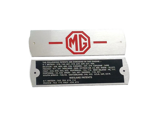 Metal data plates - plates, mgb/bmc