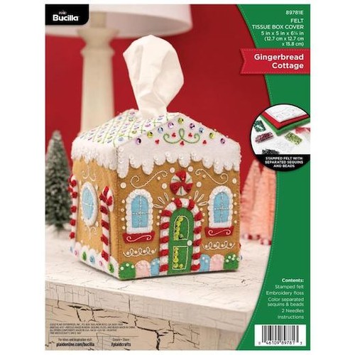 Bucilla tissue box - bucilla, cover