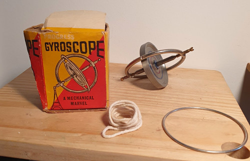 Vintage progress gyroscope toy - vintage,