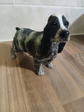 Vintage Springer Spanial Dog Figurine Ornament 14cmlong Made In England Animal