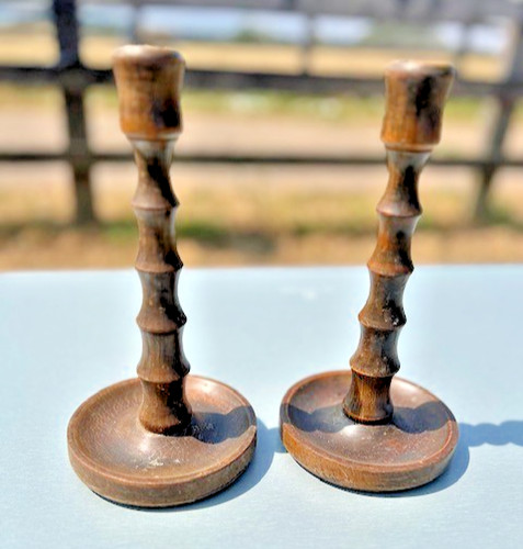 Pair vintage wooden - vintage,