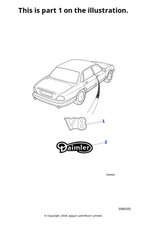 Jaguar Genuine B/C Post Badge Emblem Decorative Decal Overlay Fits XJ HND6092BA