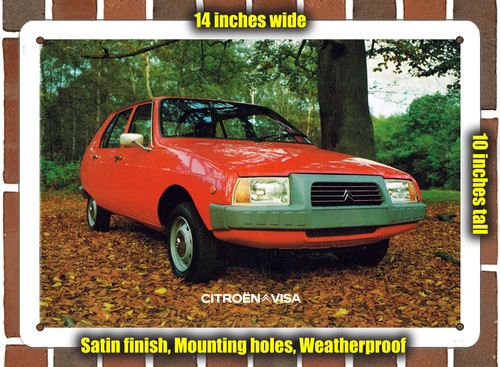 Metal sign 1979 citroen visa - 1979,