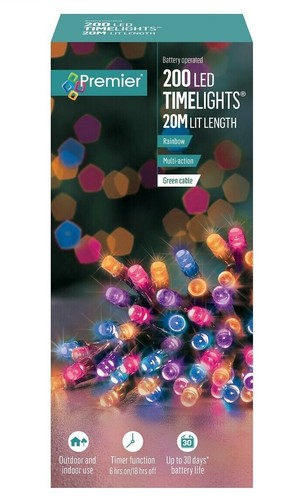 200 rainbow led christmas - rainbow,