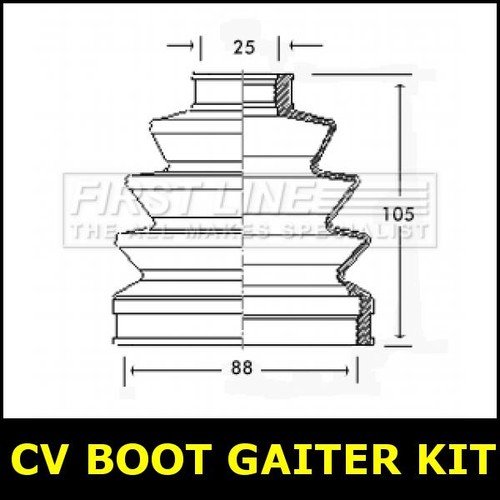 Boot gaiter kit front outer - gaiter,