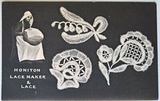 Honiton Lace Maker and Lace