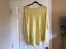 Ladies Lemon Jumper With Pearl And Diamanté. 