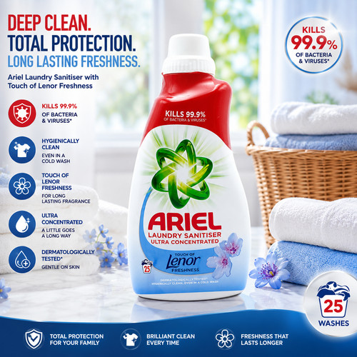 Ariel laundry sanitiser ultra - ariel,