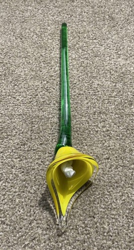 Glass hand blown lily flower - hand,