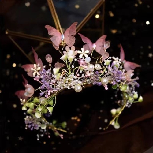 Butterfly floral crown - floral,