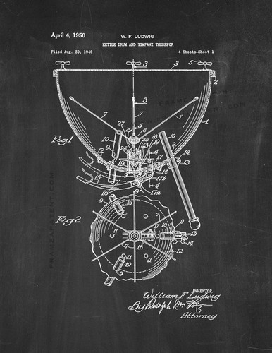 Kettle drum and timpani patent - drum,