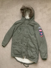 Vintage New “Lambretta” Lined Olive Green Parka: 50” Chest