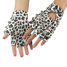 1Pair Rivet Gloves Fingerless