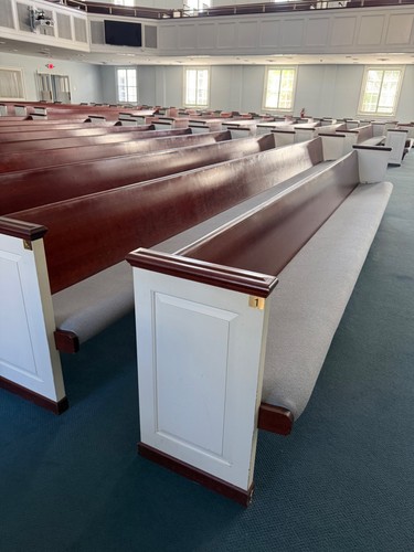 Used church pews white - pews.,