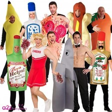 Mens Novelty Stag Party Fancy Dress Costumes Drink Food Drag Shark Lifeguard Lot