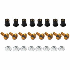 KIT OF 8 GOLD ANODIZED FAIRING SCREWS BCR KAWASAKI 1000 H2 Ninja 2015-2015