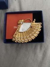Genuine Swarovski - Crystal Fan Brooch
