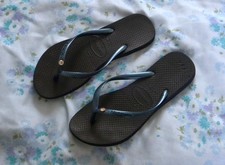 HAVAIANAS Navy & Blue Diamante Flip-Flops UK : 5 : Brazil : 37 - 38 Eur 39 - 40