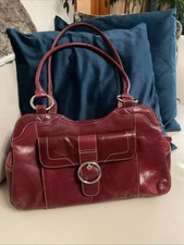 Joshua Taylor Burgundy Red Leather Handbag.
