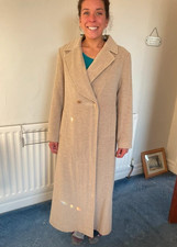 Windsmoor Luxury Wool & Angora Blend Maxi Coat - Beige - UK 14
