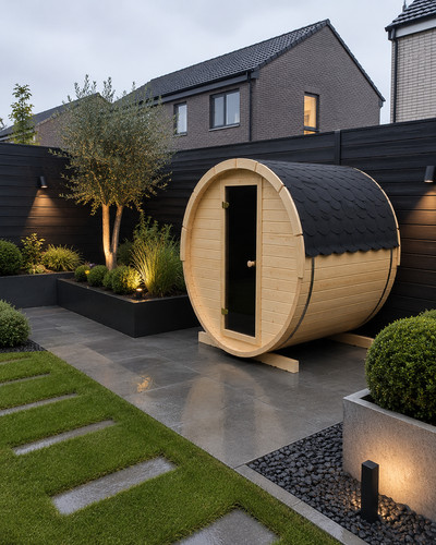 Luxury outdoor barrel sauna - luxury,