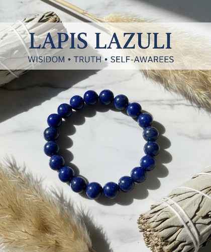 Lapis lazuli crystal - lazuli, bracelet