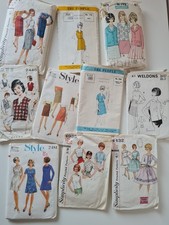 Bundle 10 Vintage Sewing Patterns Ladies 50s/60s  mostly Size 14 old sizing CUT
