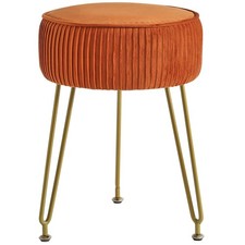 Velvet Round Footrest Stool