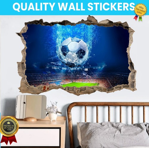 Football hole wall sticker - football, in