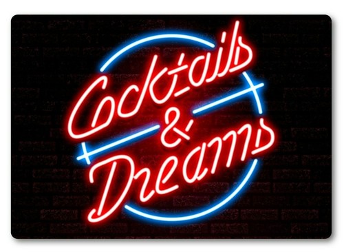 Cocktails dreams bar sign - cocktails, &