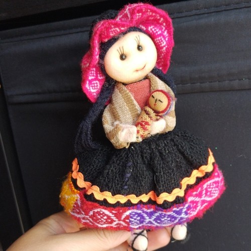 Handmade rag cloth girl doll - &,