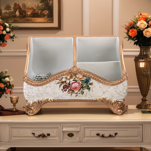 Vintage floral resin tray - vintage,