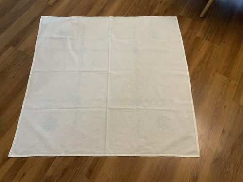 Vintage linen tablecloth with - linen,