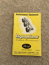 Aquaplane Ford Performance Equipment Catalogue/Book Hot Rod Lotus 100e Anglia