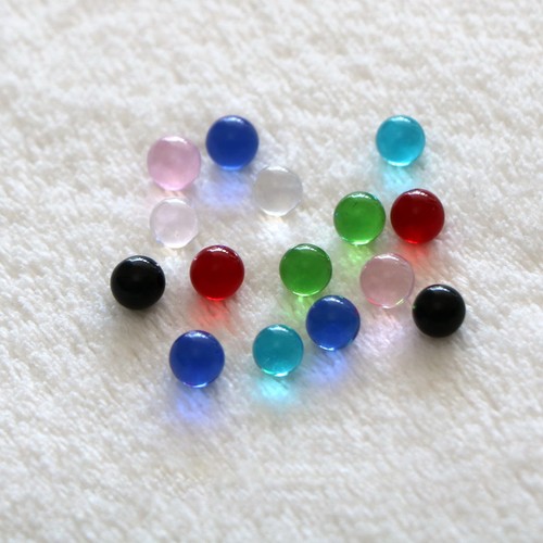Small glass beads round - glass,