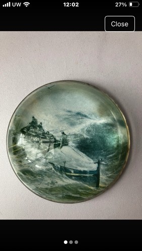 Antique glass domed - glass,